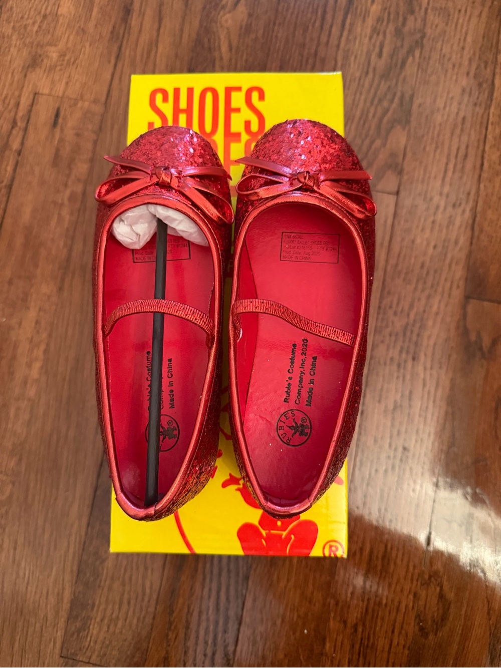 Rubie's Red Glitter Ballet Flats for Kids